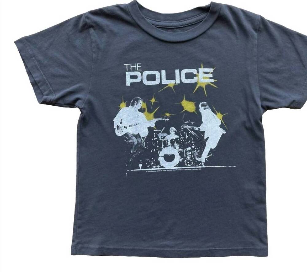 NEW ROWDY SPROUT boys the police short sleeve tee in blue